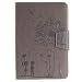 Produktbild iPad Air Hülle Case, iPad Air(iPad 5) Ledertasche,Cozy Hut Muster Schutzhülle Leder Tasche für iPad Air,Löwenzahn Muster Design Slim Fit Folio PU leder Flip Cover im Bookstyle Kunstleder Schutzhülle Cover Tasche mit Ständer für iPad Air - grau