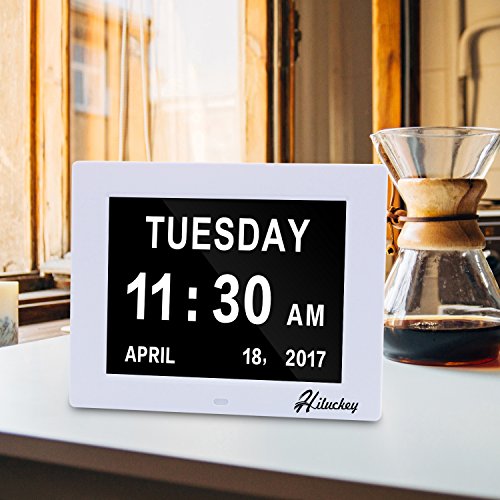 Digitaluhr Kalender Tag Uhr mit extra großer Schrift für Kinder, Senioren, Sehschwache und Alzheimer Patienten - 4