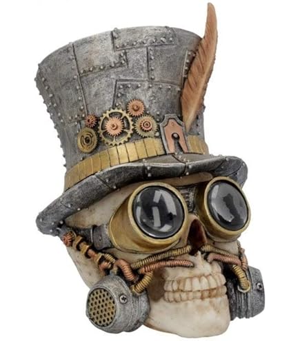 Figurine Crâne Steampunk Techno Talk Nemesis Now - 18 Cm, Résine Peinte à La Main, Style Gothique