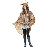 Giraffen Party Poncho mit Zugbeutel, One Size