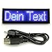 Produktbild USB LED-Schild Laufschrift blau LED Badge Display Lauftext in blauer Anzeige Leuchtpin