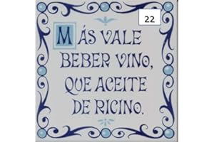 Refranero español. Refranes. Frases decorativas. Rótulos. Azulejo fabricado artesanalmente para decorar. Cerámica para colgar. Calca cerámica. TORO DEL ORO (22)