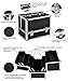 Popamazing Extra Large Space Aluminium Beauty Cosmetic Vanity Case Box for Pro Make Up/Nail Art/Travel/Storage Black