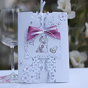 A5 Glückwunschkarte Glückwunsch zur Hochzeitskarte Geldgeschenk Handarbeit binnbonn
