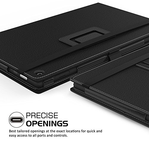 MoKo Fire HD 10 2015 Hülle – Kunstleder Ständer Schutzhülle Smart Cover mit Auto Schlaf / Wach Funktion und Stift-Schleife für Amazon Fire HD 10.1 Zoll (5. Generation – 2015 Modell), Don’t touch me - 3