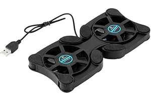 TENGLANG Support pour Coussin de Refroidissement pour Ordinateur Portable Rafraîchisseur USB pour Ordinateur Portable 2 Ventilateur de Refroidissement Ultra Fin pour Ordinateur Portable