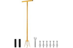 SWAWIS Manuel Twist Tiller Griffe de Jardin Petit, Cultivateur de Griff Amovible avec Manche, Hauteur 99cm Motoculteur Manuel de Jardin pour l'Ameublissement du Sol et Contrôle des Mauvaises Herbes