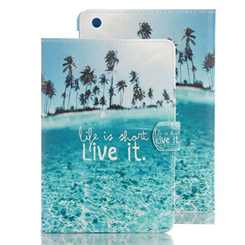 Hülle für Neues iPad Mini 4, TechCode Luxus Abbildung Serie Bookstyle Folio Hülle Tasche Ständer magnet PU Leder mit Smart Auto Sleep / Wake Funktion Schutzhülle für Apple iPad Mini 4(iPad Mini 4, A07) - 2