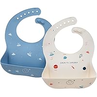 Bavette Bebe Lot De 1 Bavoir Avec Sangle 30x22cm - Bavoir Souple En Silicone Sans BPA Avec - Manger Sans Renverse - Facile à Nettoyer, Au Lave-vaisselle YAMBINO® (Violet Bavoirs Bebe Imperméable