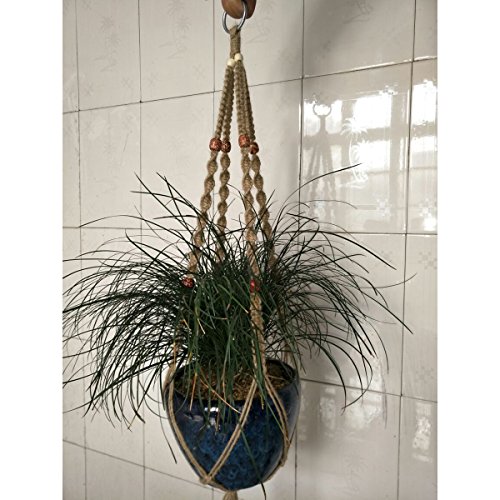 LUOEM 100cm Pflanze Aufhänger Jute 4 Bein Indoor Outdoor Hof - 4