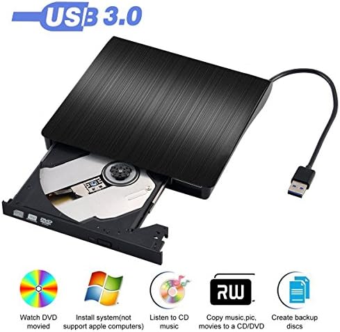 External DVD Drive, Zacfton USB 3.0 CD/DVD Burner Combo Player Writer for Apple MacBook Air, Macbook Pro, Mac OS, PC, Laptop