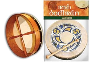 GOCHANGE Walton's 8" Trinity Design Printed Irish Bodhran with Beater & Gift Packaging
