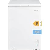 COMFEE ' 99L Freezer Freestanding Chest, Convertible into Refrigerator | White, Small Chest Freezer, Inverter Compressor, 4 S