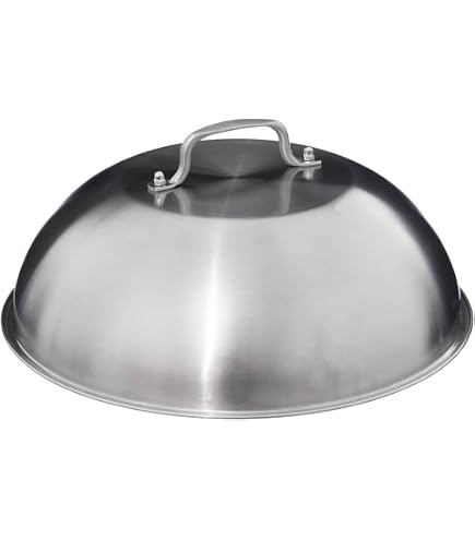 Cloche Pour Plancha Cloches Plancha KUWUNG - Lot De 2 En Inox 304, Diamètre 22.6cm, Poignée Anti-chaleur Cloche Alimentaire
