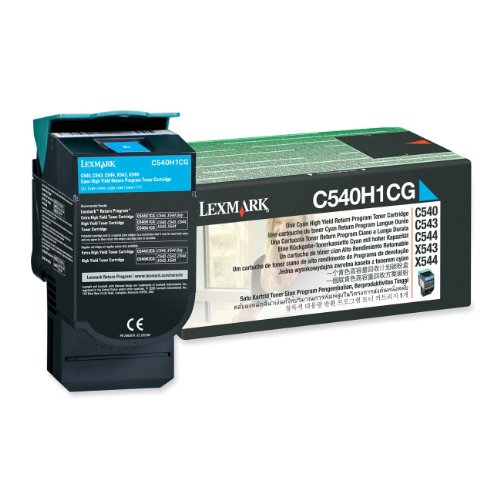 Lexmark C540H1CG C540, C543, C544, X543, X544 Tonerkartusche 2.000 Seiten Rückgabe, cyan