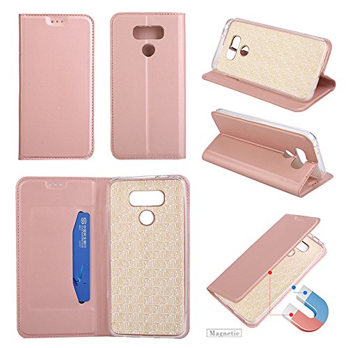 Funluna Funda LG G6, Carcasa Cartera Flip de Piel PU Libro Billetera con Función de Soporte y Ranuras de Tarjeta para LG G6