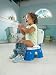 Greek Mattel - Baby Gear - Blue Playing toilet and stool