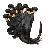 KKompany Women's Brazilian Hair Extensions Real 100% Human Virgin Remy Natural Premium Weave 100g Straight 18 inches