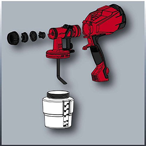 Einhell Elektrisches Farbsprühsystem TC-SY 400 P (400 W, Behältervolumen 800 mL, Sprühpistole, abnehmbarer Sprühkopf, Softgriff) - 5