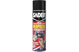 Sader Colle Type Néoprène Aérosol Multi Usages – Colle Extra Forte en Spray – Tous Matériaux – Prise Immédiate – Idéale pour les Endroits Difficiles – Transparente – Bombe de 500 ml
