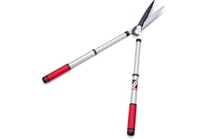 Kimura® Pro Telescopic Garden Shears - Premium Hedge Shears, Patented Gearing Technology, Lightweight Extendable Aluminium Handles, Japanese SK5 Steel Blades, Heavy Duty Gardening Shears - 630-820mm