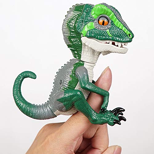 Dinosaur Finger Toys, Eco-Friendly Smart Untamed Tracker Raptor Fingerlings Finger Dinosaur for Kids Baby Boys (Green Golor)