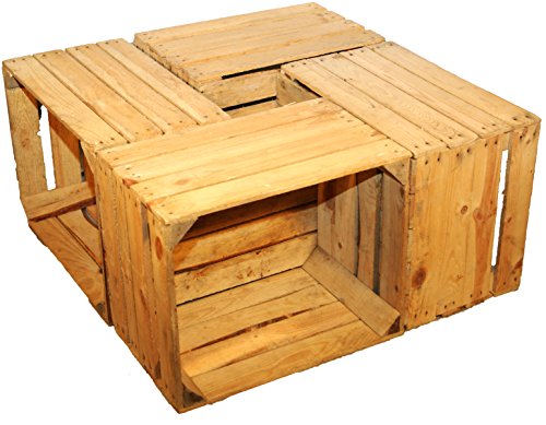 4 Stück massive Obstkisten - Weinkisten Holzkisten Apfelkisten+++ Natur gebraucht