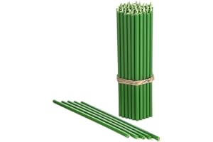 Danilovo - Candele in Cera d'Api, 50 Pezzi, Colore Verde, Candele Decorative per Preghiera, per Rituali, Decorazione o Candele di Compleanno, 16,5 cm x 0,57 cm
