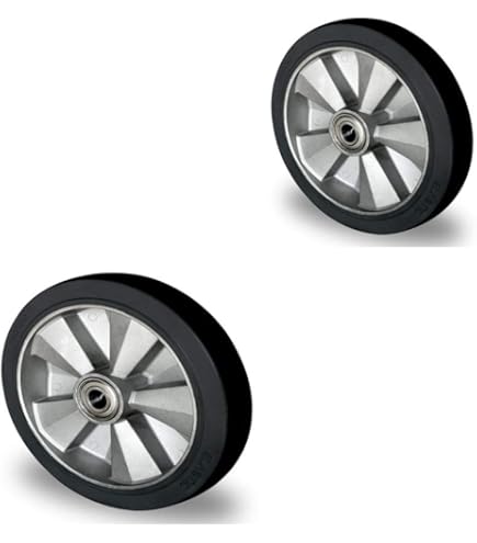 Roue En Polyuréthane Pour Transpalette - Diamètre 200 Mm, Alésage 25 Mm Avec Roulements, Charge Max 850 Kg