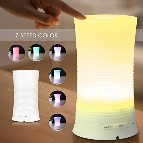 Deckey 100ML Aroma Essential Oil Diffuser Humidifier Electric Cool Mist Humidifier with AUTO Shut Off Function and 7 Color Changing LED Lights for Room Office Home Baby (TT-101)