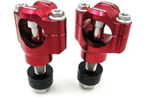 OTOM Motorcycle Handlebar Clamp CNC Aluminum Alloy Bar Clamps 28mm or 1 1/8" For Suzuki Yamaha BMW Honda KTM CRF HandleBar Riser (Red, 10mm)