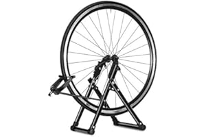 GREENSEN Bicycle Repair Stand - Aluminium Bicycle Wheel Truing Stand for Mountain Bike, BMX, Children's Bike, 100MM Front, 135MM Rear Hub - Sturdy, Space Saving, Foldable Design