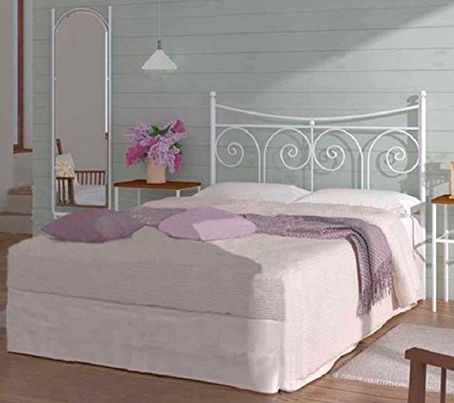 HOGARES CON ESTILO - Cabecero de Forja nacional modelo PALMA para una cama de 135 cms. (Varios colores y medidas disponibles).