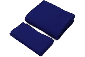 POHOVE Hôtel 7 8 9ft Tapis 6pcs Bandes Barre Billard Table de Billard Chiffon Professionnel Durable - Bleu 9inch, 9ft