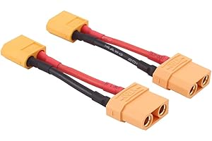 OliRC 2pcs mâle XT60 à Femelle XT90 Adaptateur connecteur avec câble 14awg 5cm (C98-2)
