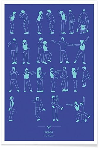 JUNIQE® Posters 20x30cm TV Shows - Design „Friends - The Routine“ (Format: Portrait) - Pictures, Art prints & Prints by independent artists designed by Niege Borges