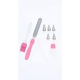 Busstier &Ccedil;ok Ama&ccedil;lı Pasta S&uuml;sleme Seti 9 Par&ccedil;a 5 Duy Krema Torbası Adapt&ouml;r&uuml; Spatula Silikon Fır&ccedil;a ile Kek Cupcake Kurabiye De