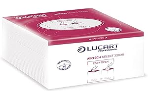 LUCART PROFESSIONAL Lucart Panni Multiuso Piegati Airtech Select, 32 x 38 cm, conf. 55 Pezzi
