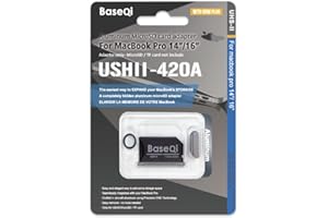 GENERIC Baseqi UHS-II Aluminum microSD Adapter for 2021 M1 MacBook Pro 14 and 16 Inch (Space Grey + HDMI Dust Cover)