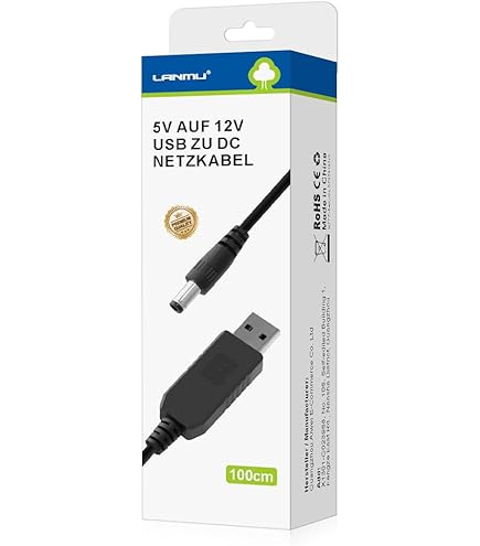 Câble USB Vers DC 5.5x2.1mm 1m + 8 Adaptateurs - Alimentation 5V/9V/12V, Pour Ordinateurs Portables, Appareils