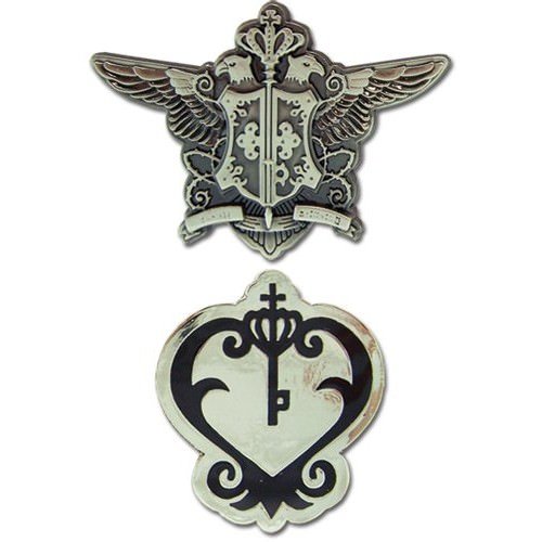 Preisvergleich Produktbild Black Butler Phantomhive Emblem and Sebastian Taschenuhr Emblem Anstecknadel