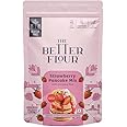 The Better Flour No Maida Strawberry Pancake Mix – Instant Healthy Breakfast & Dessert, High Protein, Gluten-Free, Chickpea & Rice Flour, Plant-Based Protein, Sugar-Free, Rich in Fiber, 150g, Perfect for Kids & Adults – Vegan Pancakes, Instant Pancake Mix