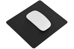 DIGIFLEX Tapete para ratón Aluminio-Antideslizante Metal-Impermeable Resistente y Duradero-Diseño Moderno y Elegante-Protección Mesa Juegos en casa-22x18cm-Negro