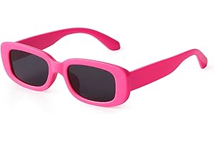 ADEWU Occhiali da Sole Retrò Occhiali Rettangolari Occhiali Piccoli alla Moda per Donna Uomo