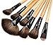Yaha Professional 32pcs Makeup Brush Set tools Make-up Toiletry Kit Wool Brand Make Up Brush Set Case Cosmetic brush (32pcs Wood)