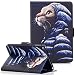 Produktbild iPad Mini 4 Hülle,FNBK iPad Mini 4 PU Ledertasche Flip Case Ultradünne Superleicht Schutzhülle SlimShell Cover Business Tasche Etui mit Ständer Funktion und Eingebautem Magnet Leder Smart Cover Lederhülle für Apple iPad Mini 4,Daunenjacke Katze
