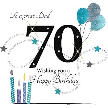 Dad 70th Birthday, Birthday Card: Amazon.co.uk: Kitchen &amp; Home