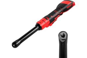 YWNYT 3/8" Extended Cordless Ratchet Wrench for Milwaukee M18 18V Series Batteries, Extended 16cm Long Rod, 320 RPM, 80N.m Electric Ratchet Wrench with Built-in LED Light