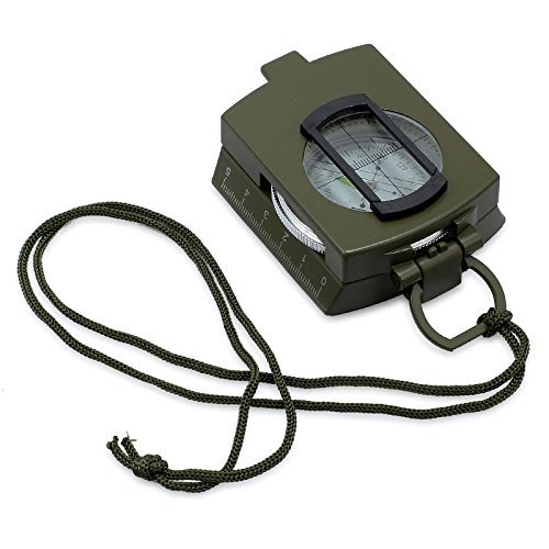 Proster Militär Marschkompass Professioneller Taschenkompass Peilkompass Kompass Compass mit Klinometer Tragschlaufe Tasche für Jagd Wandern und Aktivitäten im Freien - 4