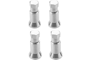 Vektenxi 4 pièces de voiture pneu de roue de valve de pneu tige tige de bouchons hexagonaux avec manchons couvre rentable et durable